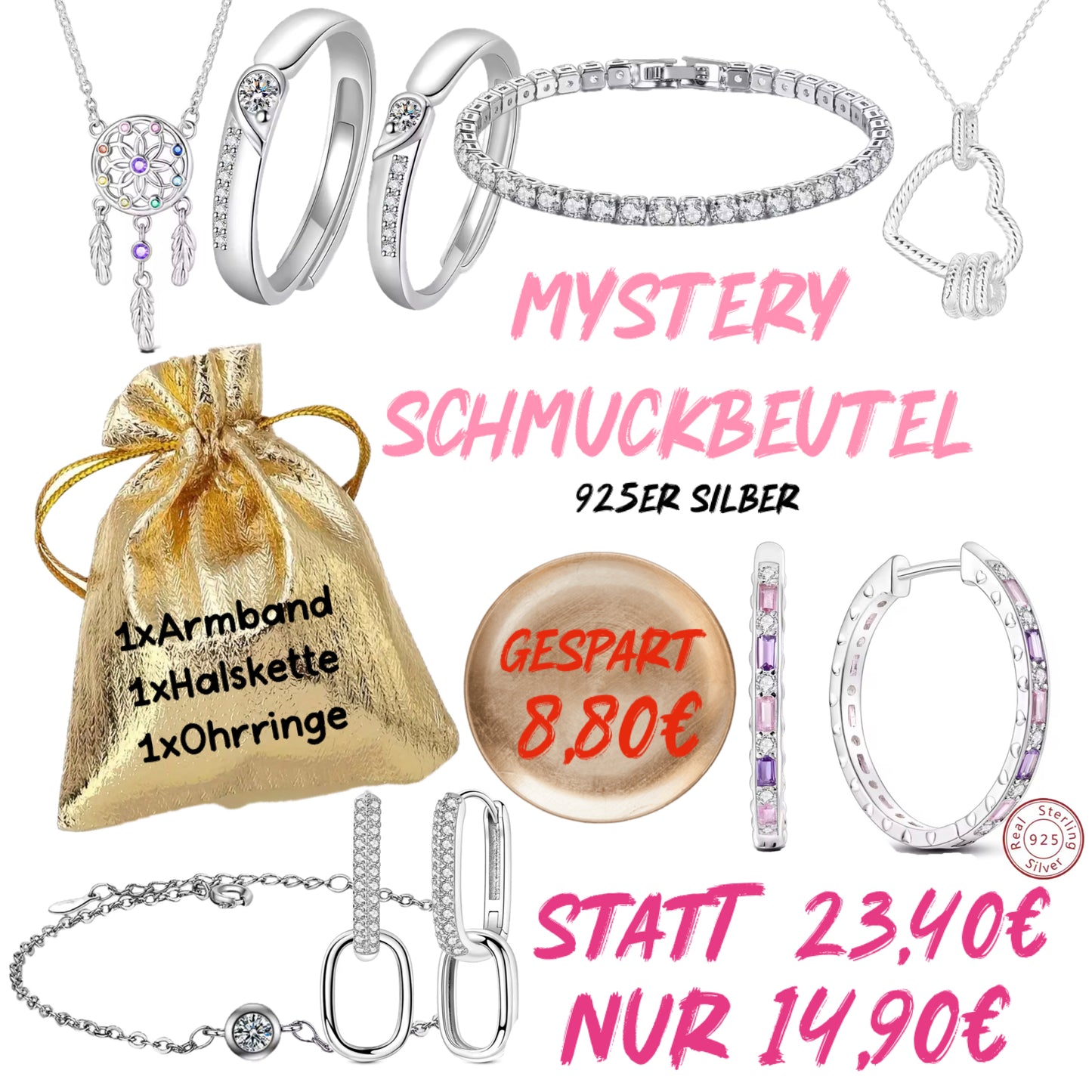‼️Vorbestellung ca 2 Wochen Bearbeitungszeit‼️ Mystery Schmuckbeutel 3 Teile