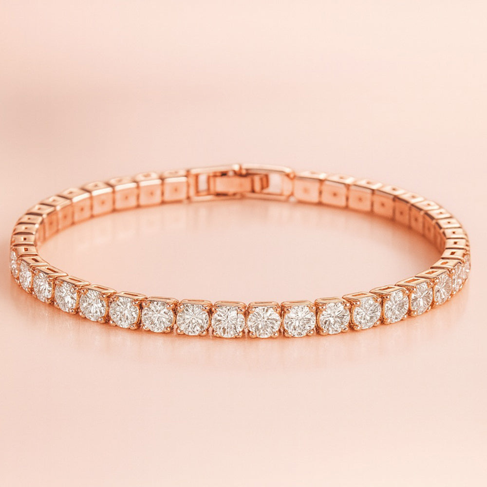 Armband aus 925er Sterling-Silber, Tennisarmband mit Zirkonia, 19cm